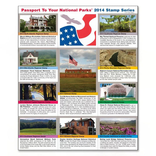 National Park Passport Sticker 2014 Series