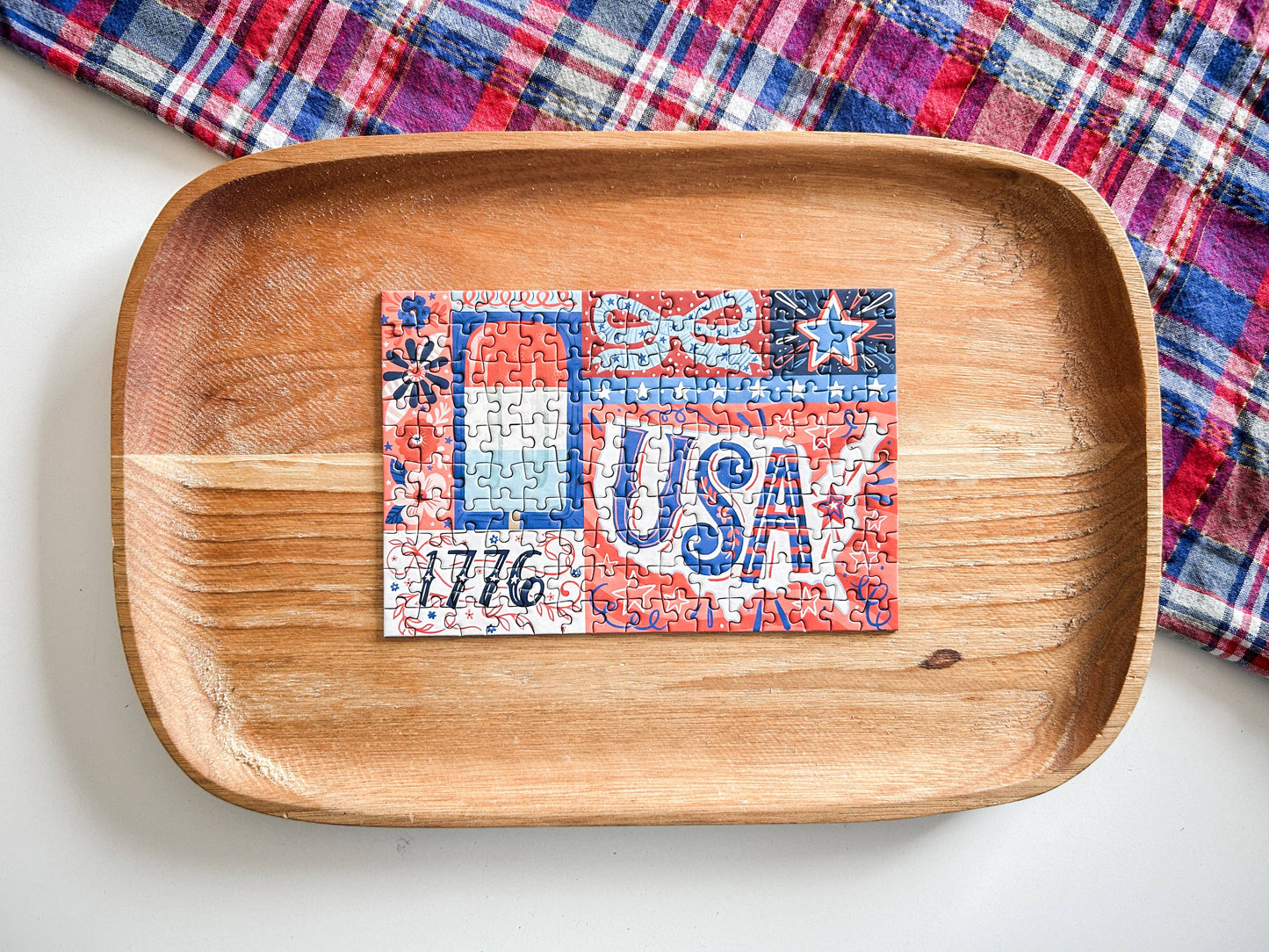 Red White and Blue 150 Pc Mini Puzzle