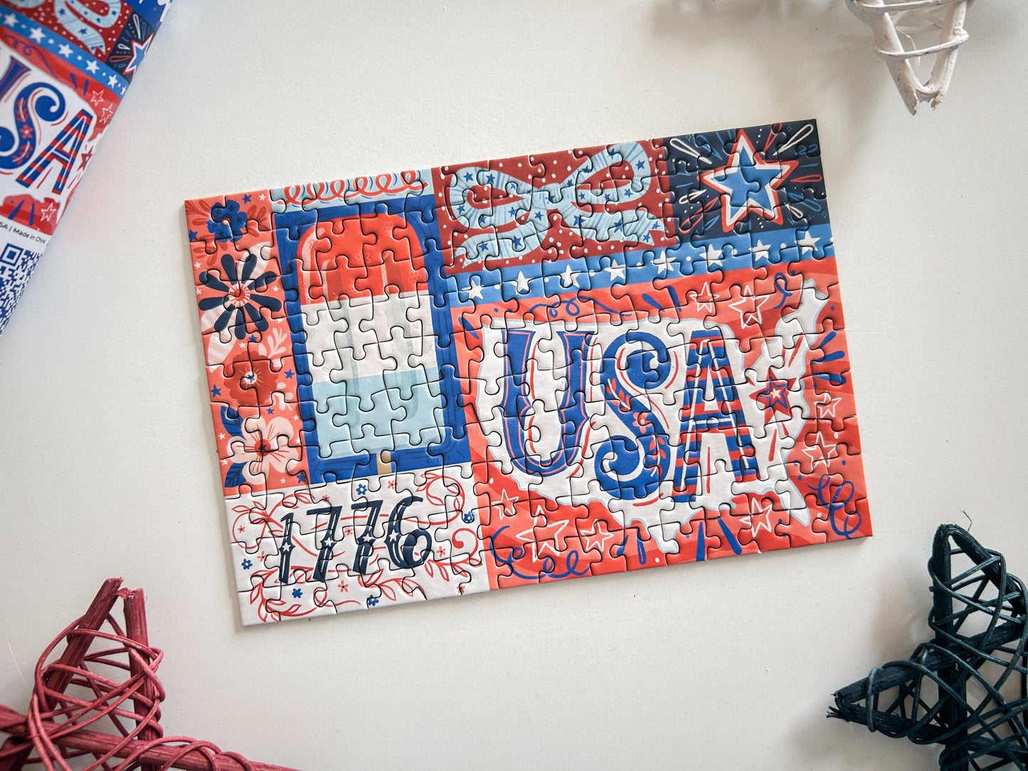 Red White and Blue 150 Pc Mini Puzzle
