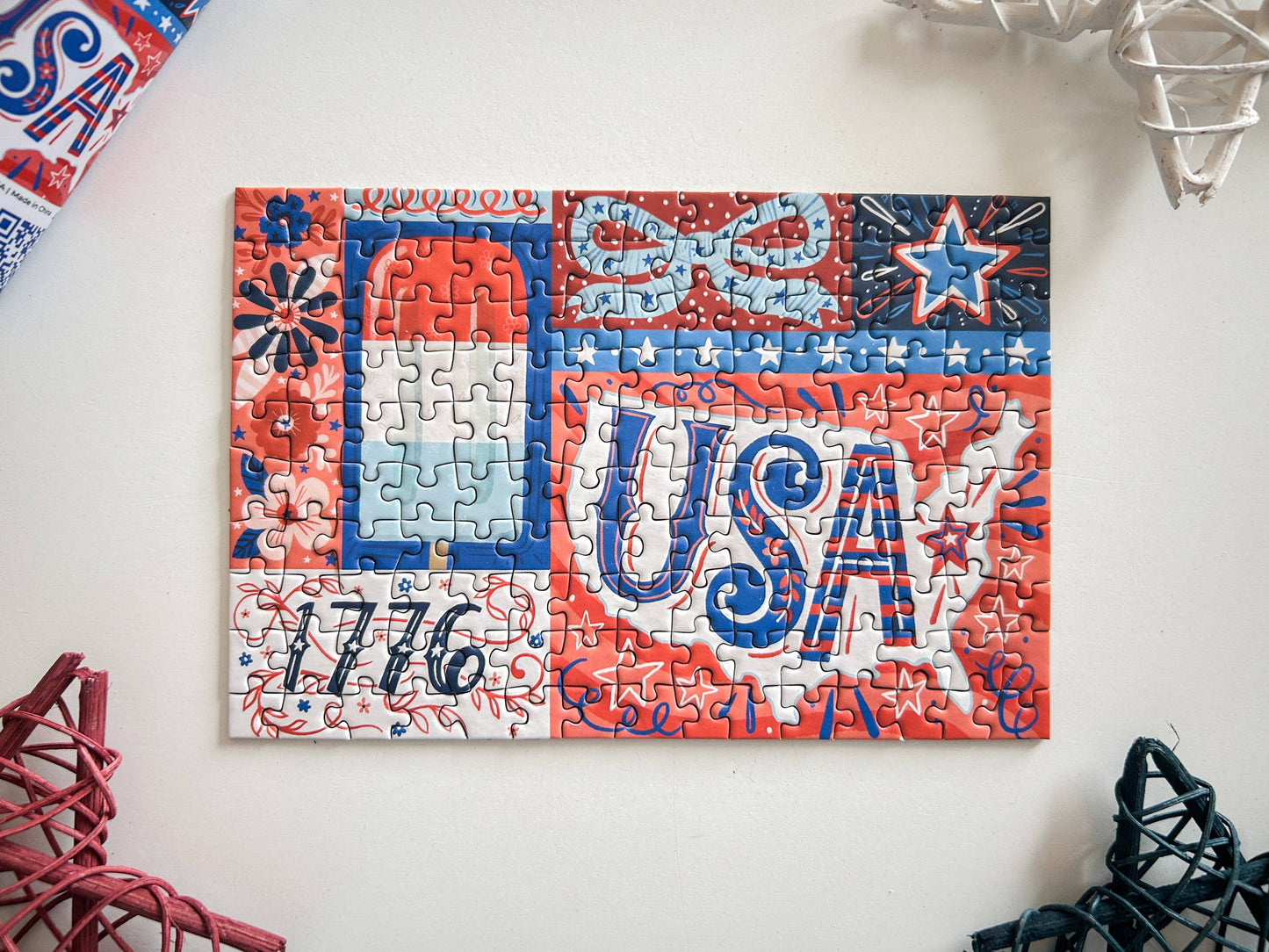 Red White and Blue 150 Pc Mini Puzzle